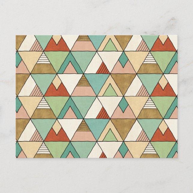 Carte Postale Étape Geo Sud-Ouest | Motif tribal tiré à main (Devant)