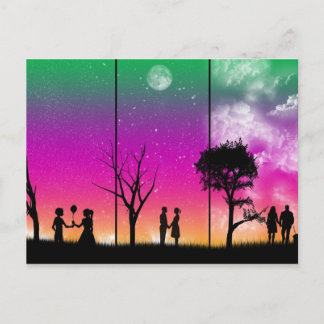 Carte postale Étapes de l'amour