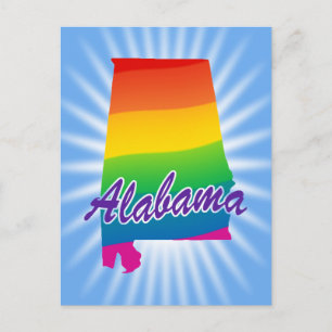 Carte Postale État Arc-En-Ciel De L'Alabama