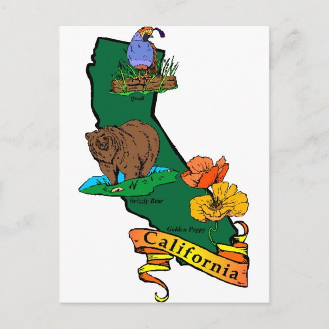 Carte Postale État de Californie (Devant)