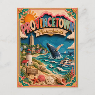 Carte Postale État de PopCut Provincetown Massachusetts Art en P