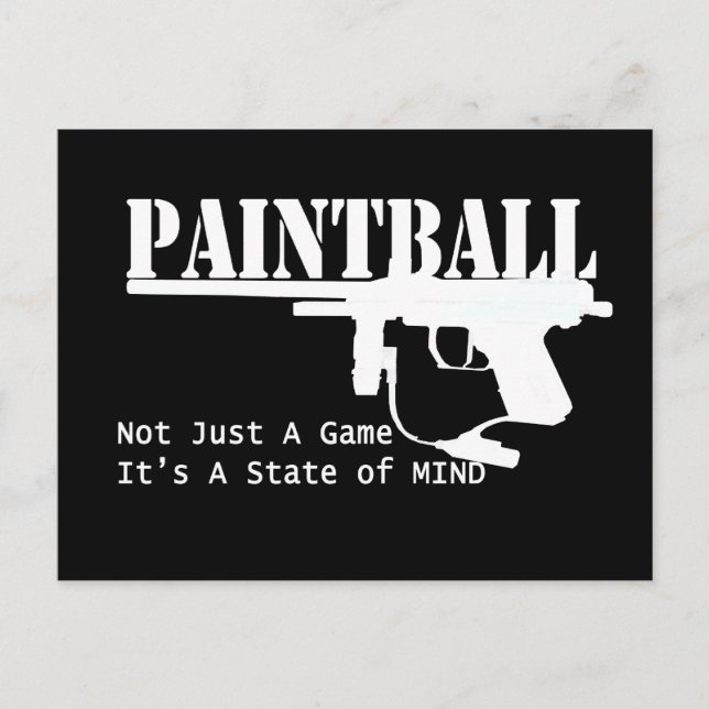 Carte Postale État d'esprit du Paintball (Devant)
