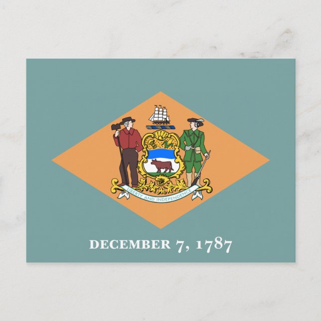 Carte Postale État du drapeau du Delaware (Devant)