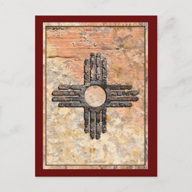 Carte Postale État du Nouveau-Mexique Zia Sun (Devant)