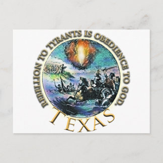 Carte Postale Etats de rébellion aux tyrans TEXAS