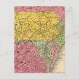 Carte Postale États du milieu, États-Unis