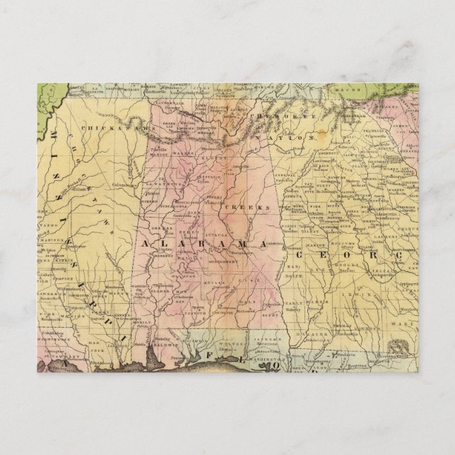 Carte Postale États du Sud (Devant)
