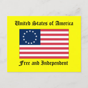 Carte Postale États-Unis d'Amérique Libre et indépendant