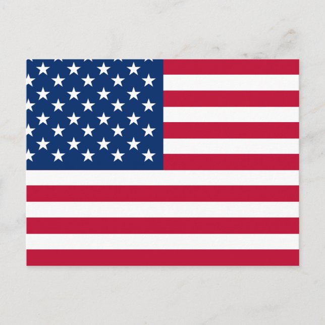 Carte Postale États-Unis Drapeau américain étoiles et rayures (Devant)