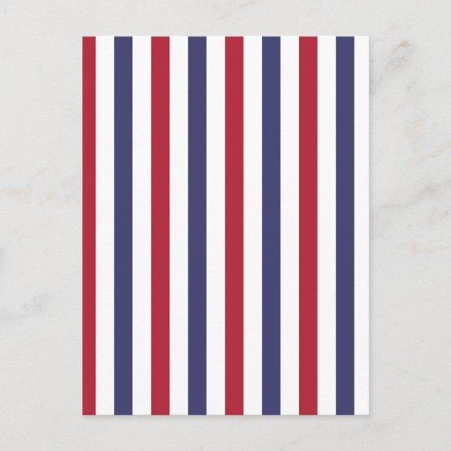 Carte Postale États-Unis Drapeau rouge et drapeau Bleu Large ray (Devant)