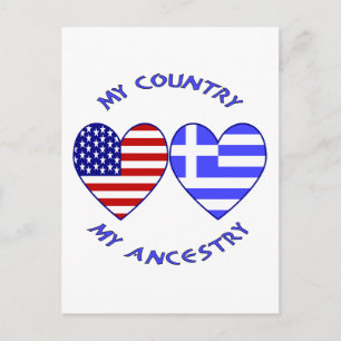 Carte Postale Etats-Unis / Grèce Pays Ancêtre