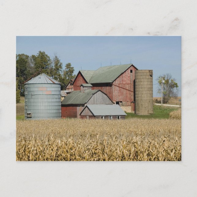 Carte Postale États-Unis, IOWA, Froelich : Vieille ferme (Devant)