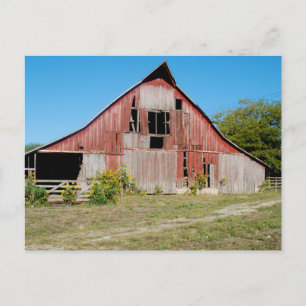 Carte Postale États-Unis, Kansas, Vielle Grange Rouge