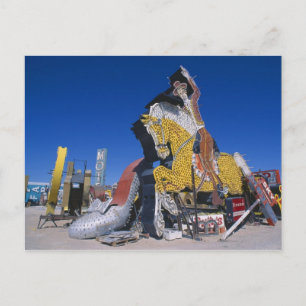 Carte Postale États-Unis, Nevada, Las Vegas, enseignes dans une 