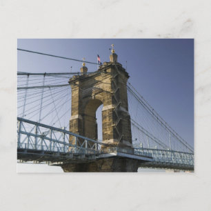 Carte Postale États-Unis, Ohio, Cincinnati : Roebling Suspension
