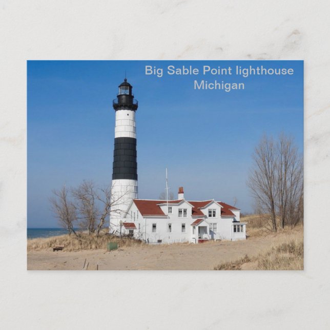 Carte Postale États-Unis, phare de Big Sable Point, Michigan (Devant)
