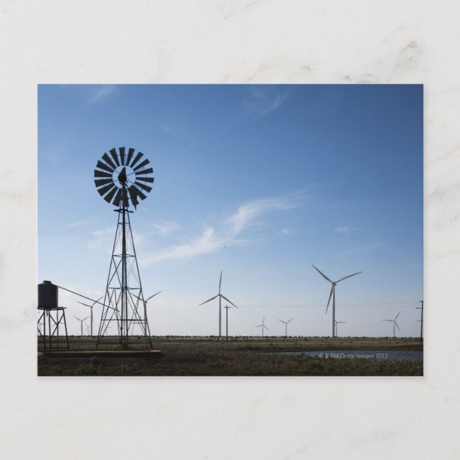 Carte Postale États-Unis, Texas, Vega, Vieux moulin à vent de ra (Devant)