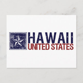 Carte Postale États-Unis vintages avec étoile - Hawaii