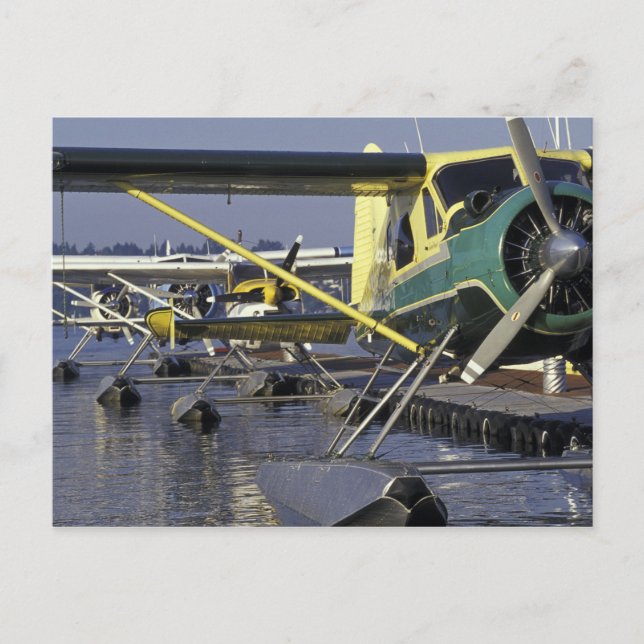 Carte Postale États-Unis, Washington, Seattle, Seaplanes amarrés (Devant)