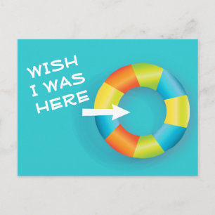 Carte Postale Eté Fun Wish Wish I Was Here Funky Postcard