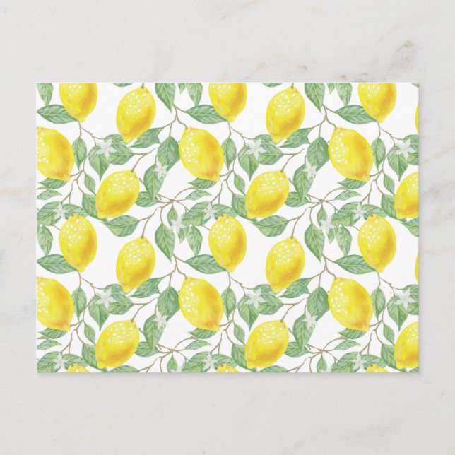 Carte Postale Été jaune citron doux. (Devant)