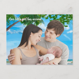 Carte Postale Été Noël Baby Girl Merci photo