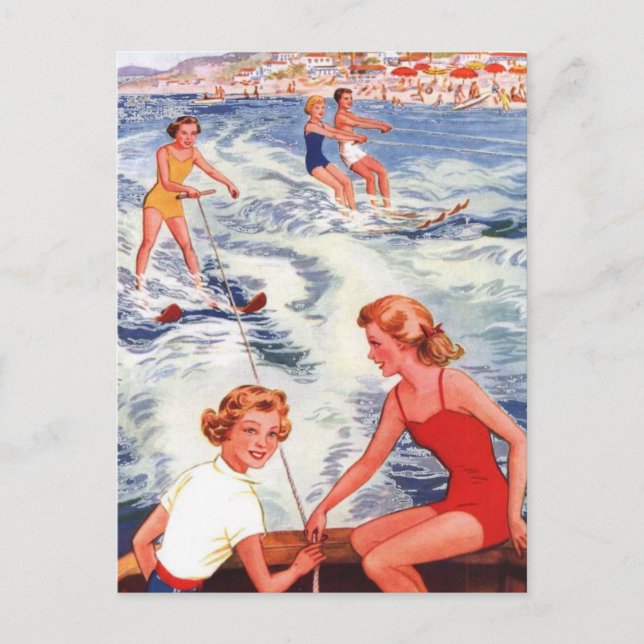 Carte Postale Eté Ski nautique Plaisir (Devant)