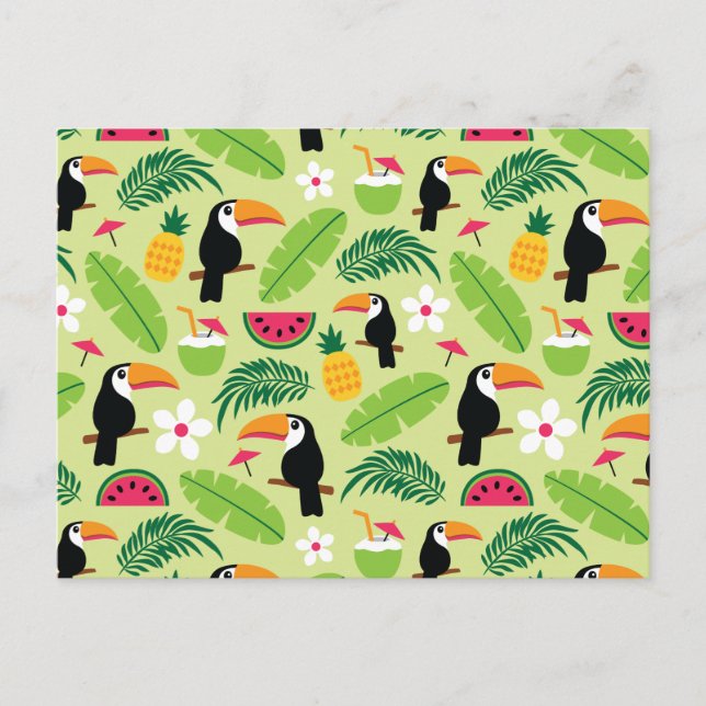 Carte Postale Été tropical du Toucan (Devant)