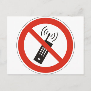 Carte Postale Éteins ton téléphone portable