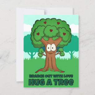 Carte Postale Étendez Votre Amour, Enlaçez Un Arbre