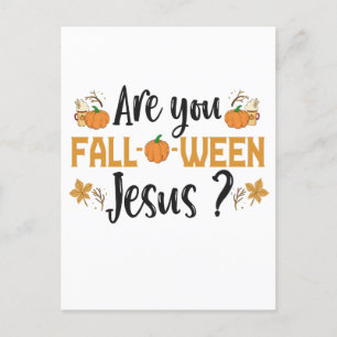 Carte Postale Êtes-Vous Automne-o-ween Jésus Drôle Automne Hallo