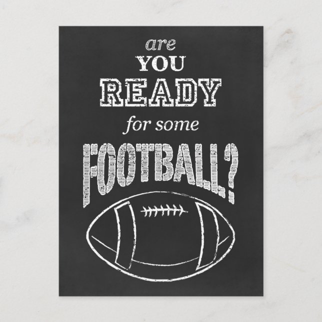 Carte Postale êtes-vous prêts pour un peu de football? (Devant)