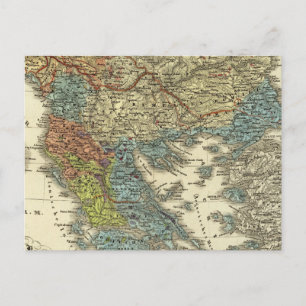 Carte Postale Ethnographic Map of Ottoman