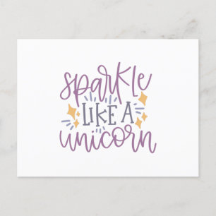 Carte Postale Étincelle comme une licorne