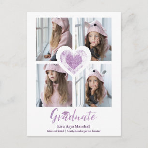 Carte Postale Étincelle Purple Heart tendance Tous les diplômes 