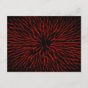 Carte Postale Étincelle rouge à chaud brillant Abstrait
