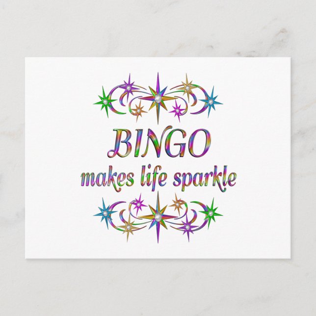 Carte Postale Étincelles de bingo-test (Devant)