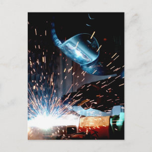 Carte Postale Étincelles de soudage