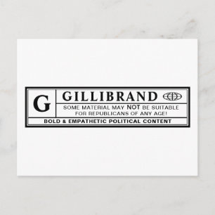 Carte Postale Étiquette d'avertissement Gillibrand