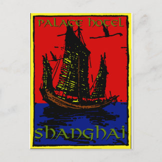 Carte Postale Étiquette de bagages Shanghai