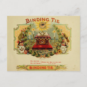 Carte Postale Étiquette de boîte à cigares vintage