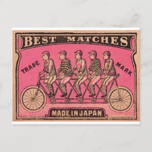 Carte Postale étiquette de la boîte à lettres japonaise Tandem 1 (Devant)