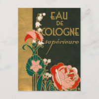 Étiquette de parfum vintage Art déco