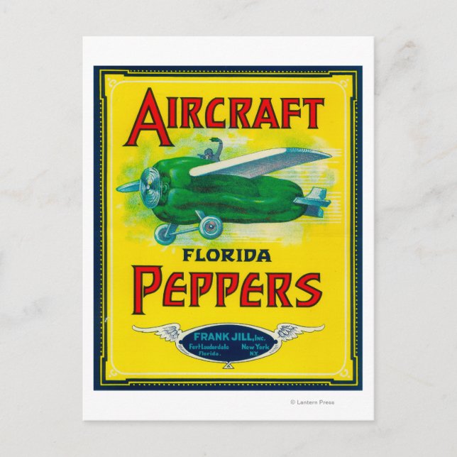 Carte Postale Étiquette de passagers d'aéronef (Devant)