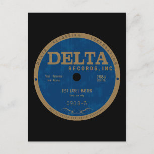 Carte Postale Étiquette Delta Enregistrements