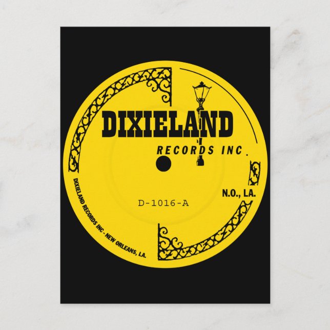 Carte Postale Étiquette des enregistrements Dixieland (Devant)