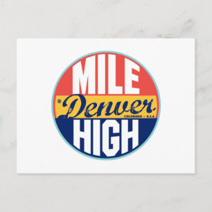 Carte Postale Étiquette Vintage Denver