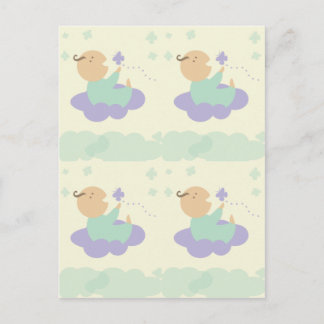 Carte Postale étiquettes cadeau d'emballage bébé nuage céleste