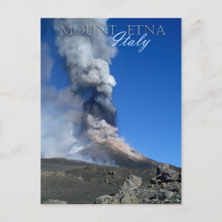 Carte Postale Etna - éruption volcanique