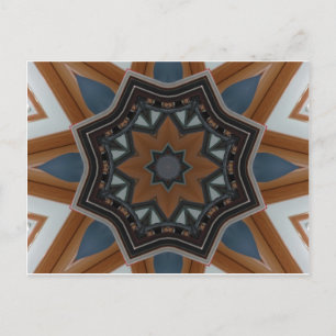 Carte Postale Étoile Brown Kaleidoscope